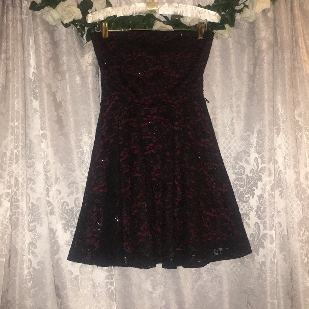 Lace Strapless Dress